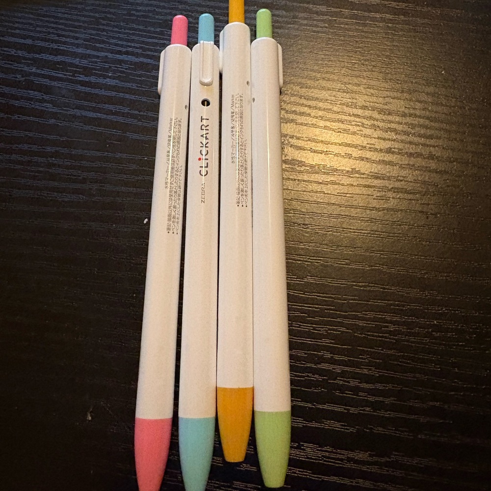 Colorful Clickart Pens Set